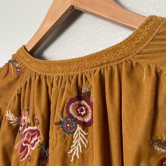 Kyla Seo Vintage Inspired Embroidered Floral Bohemian Blouse/Shirt Size Small - Picture 8 of 12